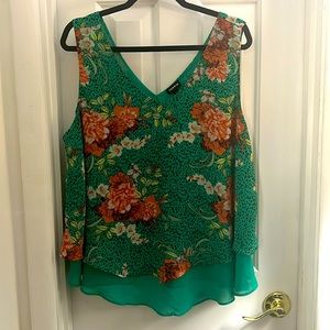 Torrid flowery animal print tank top